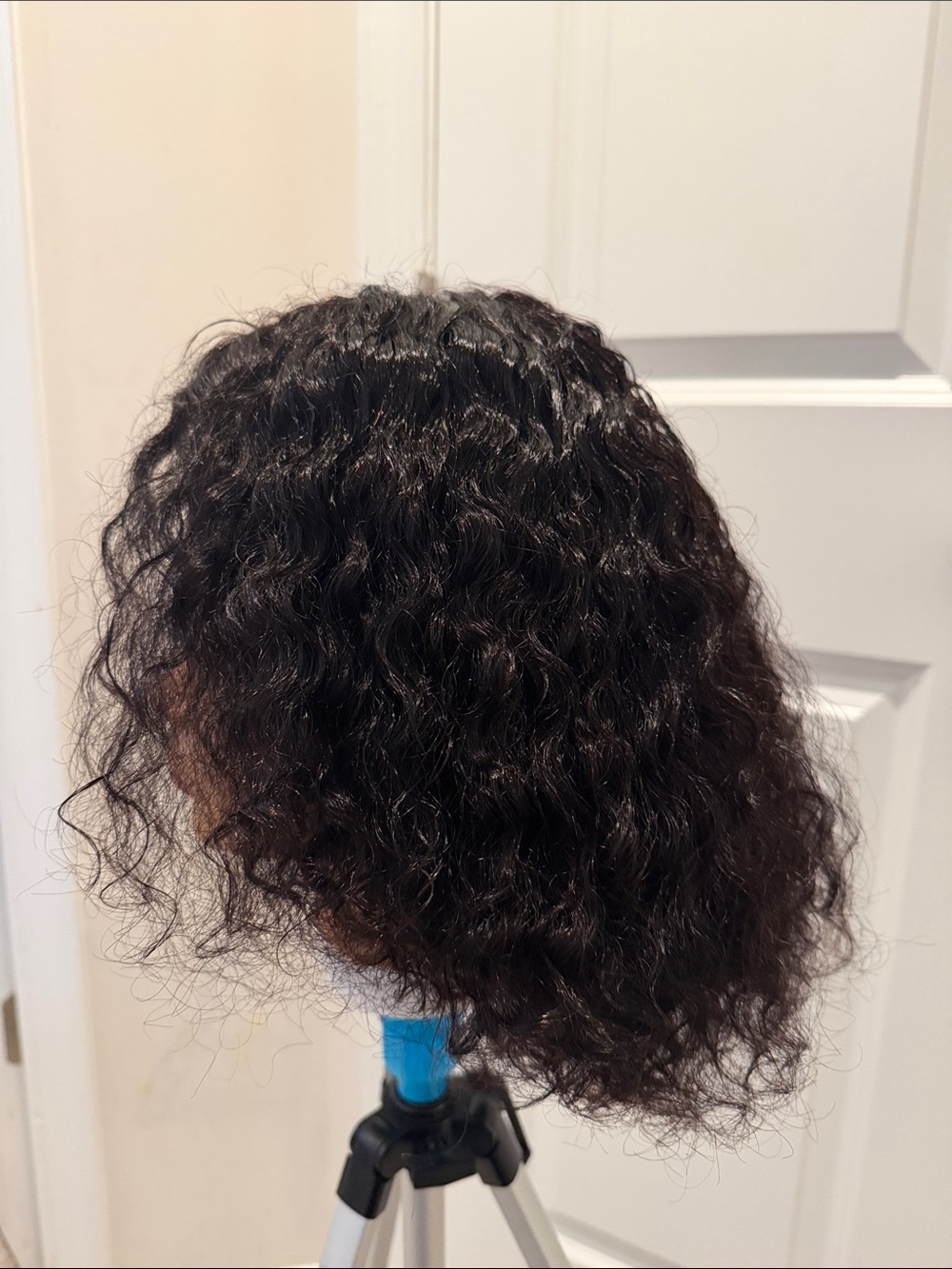 Wig Unit Short Bob Deep Wave Curly Black Hair - Picture 5 of 13